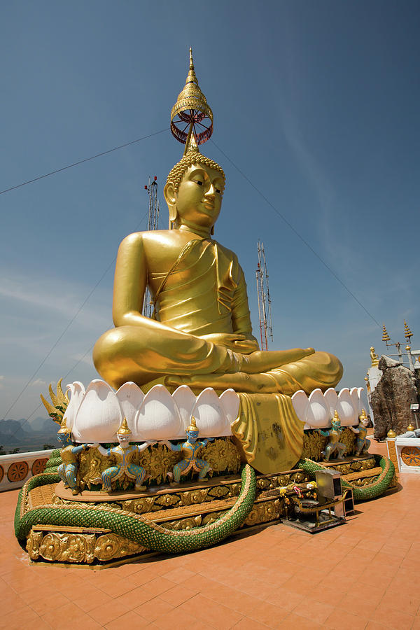 Golden Buddha Statue, Tiger Cave Temple Photograph by Aivar Mikko