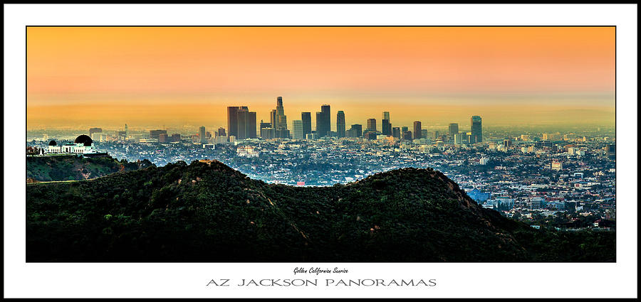 Los Angeles Photograph - Golden California Sunrise Poster Print by Az Jackson