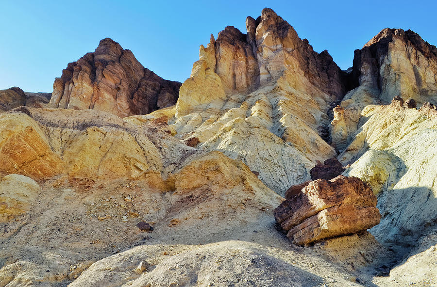 Golden Canyon Death Valley Peaks Landscape Photograph by Kyle Hanson