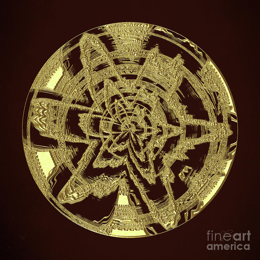 Golden Circle 1 Digital Art by Gabriele Pomykaj