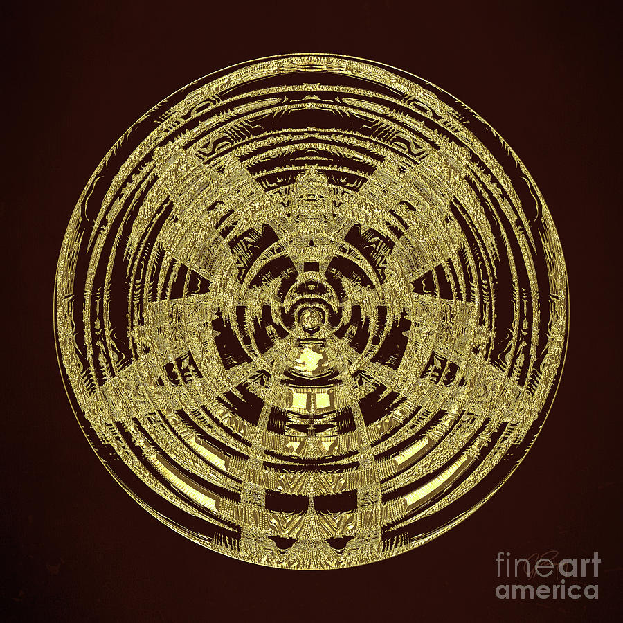 Golden Circle 2 Digital Art by Gabriele Pomykaj