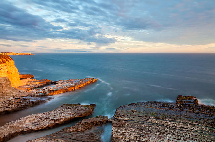 Nature Photograph - Golden Cliff by Jonathan Nguyen