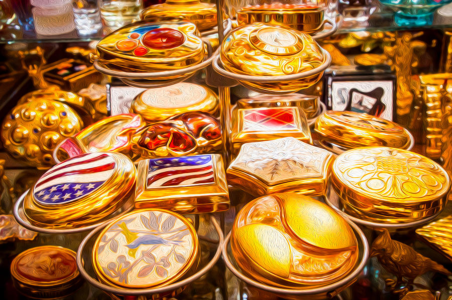 Golden Compacts Photograph by SR Green