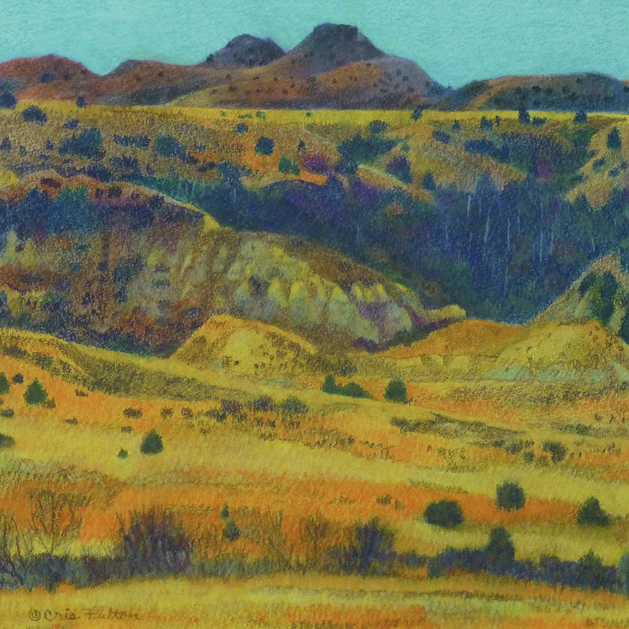 Golden Dakota Slopes Painting by Cris Fulton
