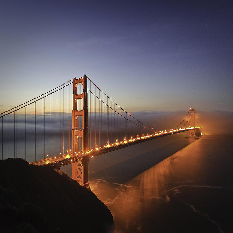 Dawn Photograph - Dawn over the Golden Gate by Nathan Spotts Dawn Photograph - Dawn over the Golden Gate by Nathan Spotts
