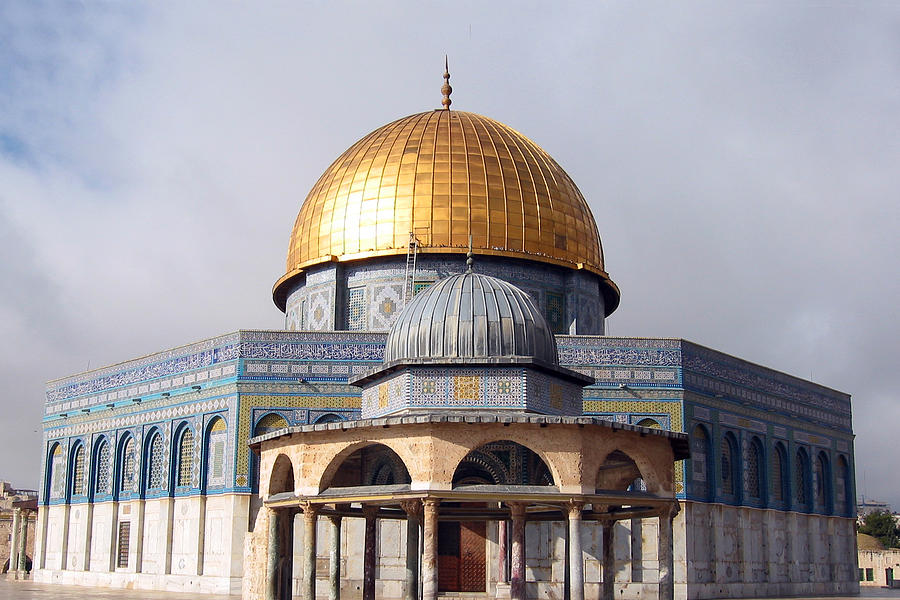 Golden Dome of Rock Photograph by Munir Alawi