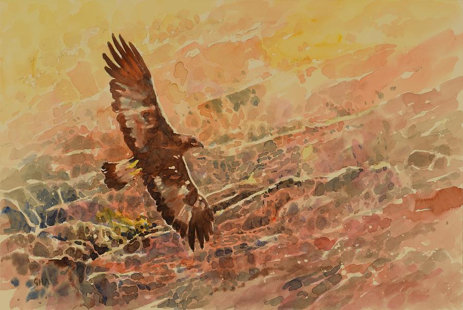 Golden Eagle Painting by Geoff Amos - Fine Art America