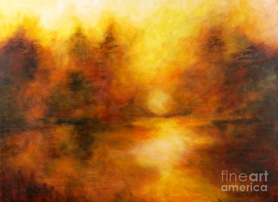 Landscape Painting - Golden Eve by Alison Caltrider