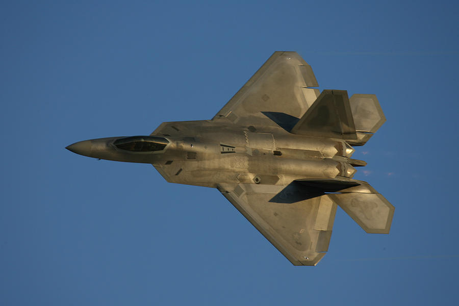 Golden F-22A Raptor Photograph by John Clark - Fine Art America