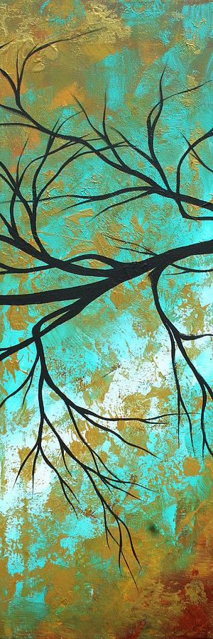 Golden Fascination 3 Painting by Megan Aroon