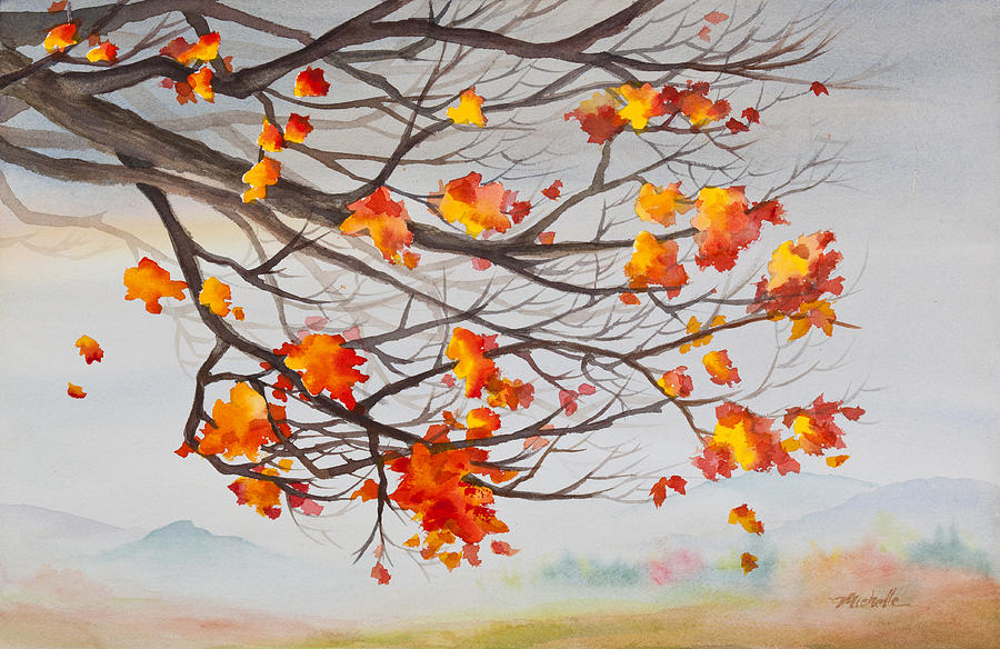 Fall Painting - Golden Feeling Watercolor Painting by Michelle Constantine