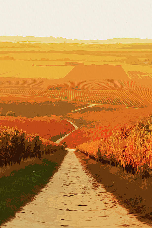 Golden Fields Painting by AM FineArtPrints