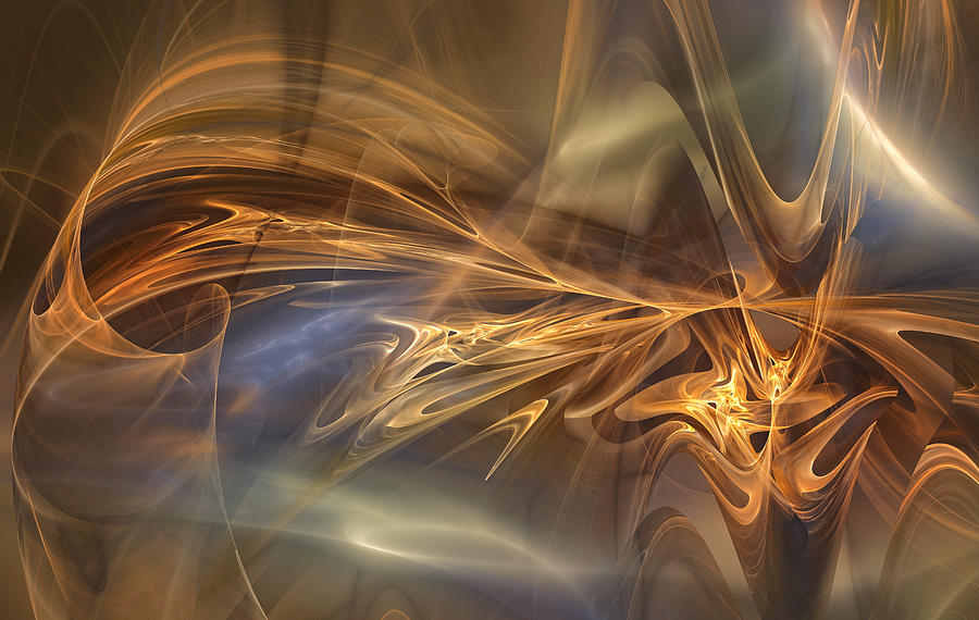 Golden Flame Digital Art by Mary Almond