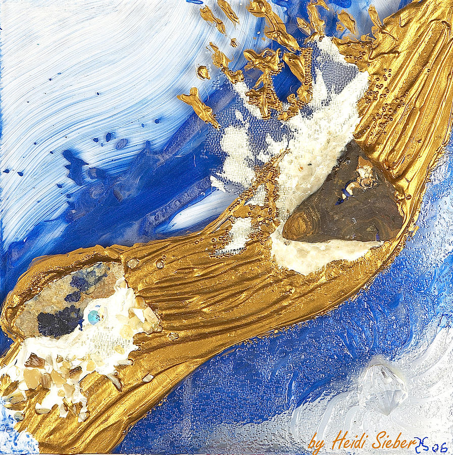Golden flow joy YEEESSS Glass Art by Heidi Sieber
