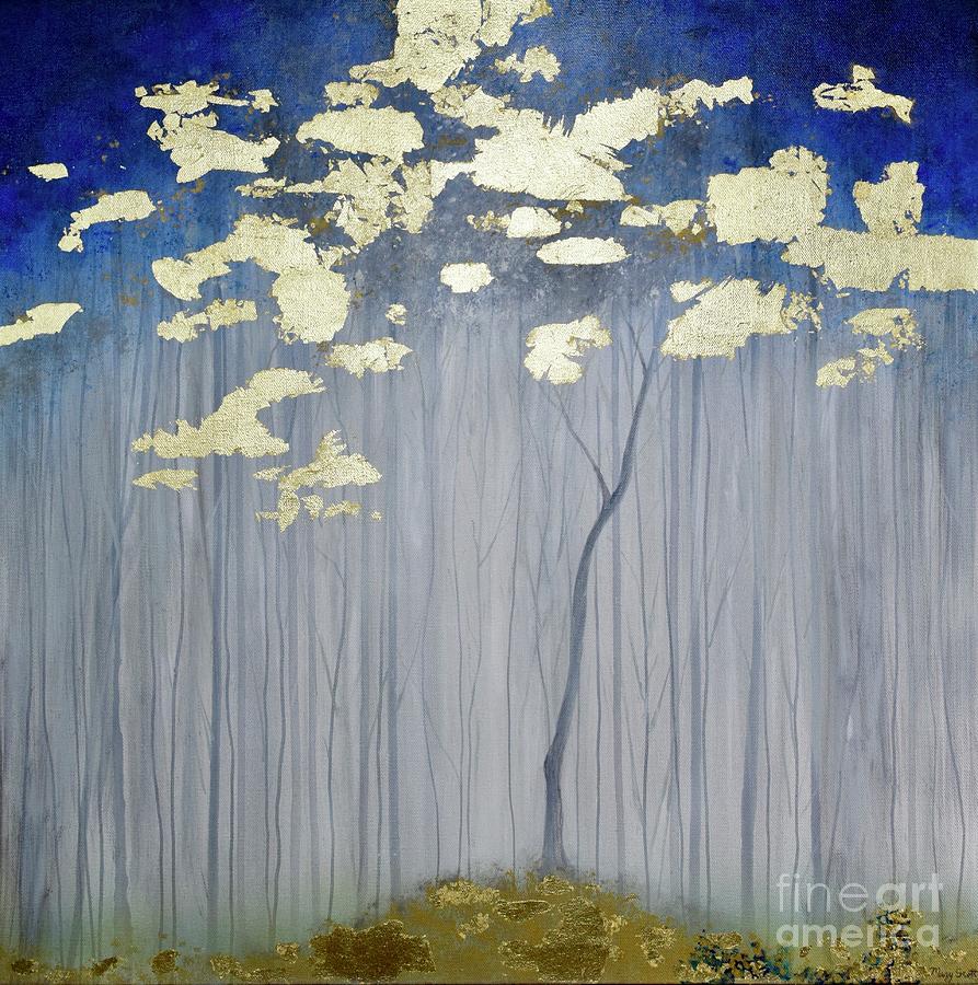 Golden Forest Painting by Mary Scott