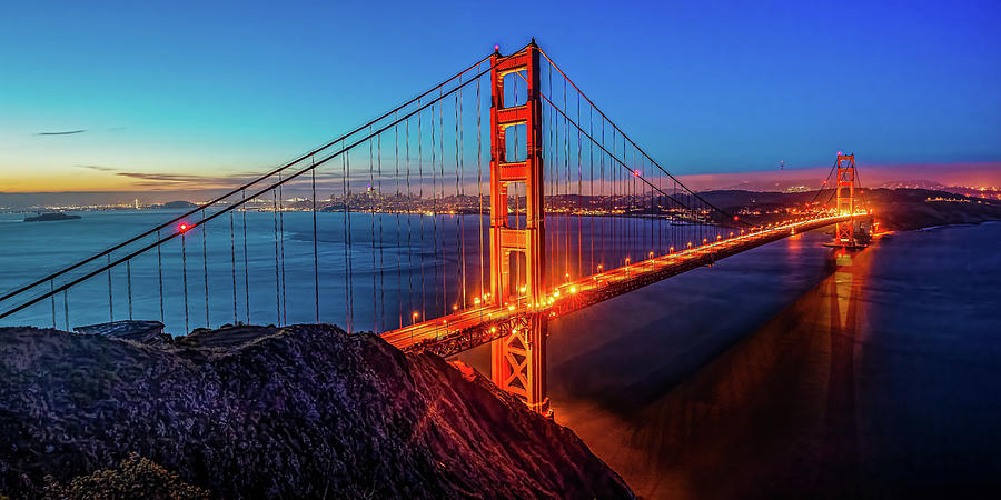 Golden Gate Bridge at Blue Hour Photograph by Around The World | Fine ...