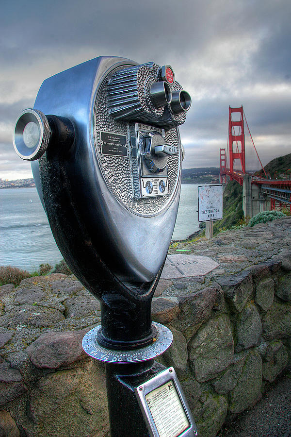 San Francisco Photograph - Golden Gate Binoculars by Peter Tellone