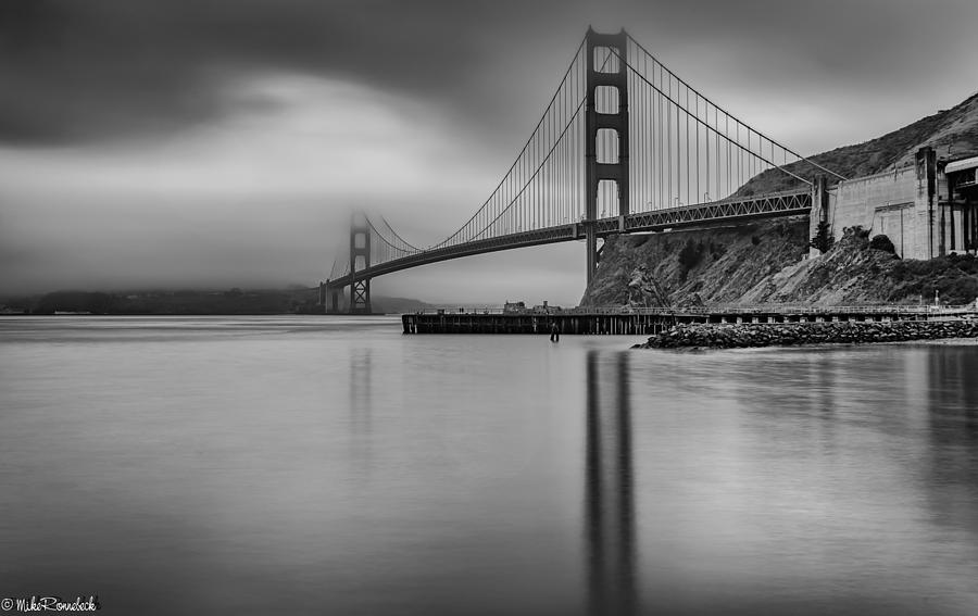 Golden Gate Black and White Photograph by Mike Ronnebeck