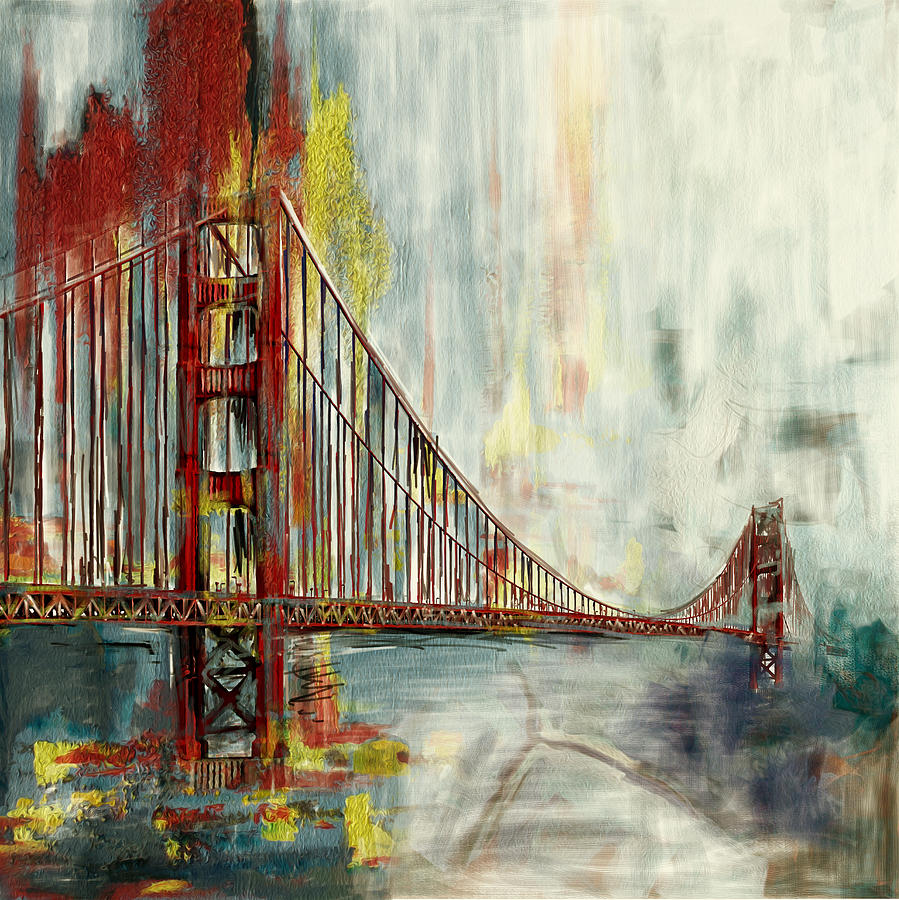 Golden Gate Bridge 218 4 Painting by Mawra Tahreem