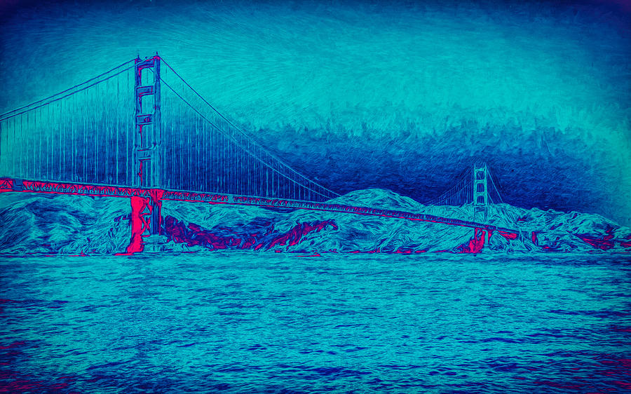 Golden Gate Bridge Abstract Photograph by John M Bailey