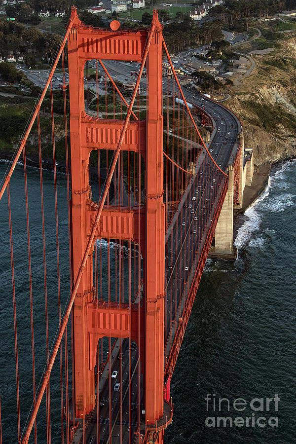 Golden Gate Bridge Aerial View Photograph by David Oppenheimer - Pixels