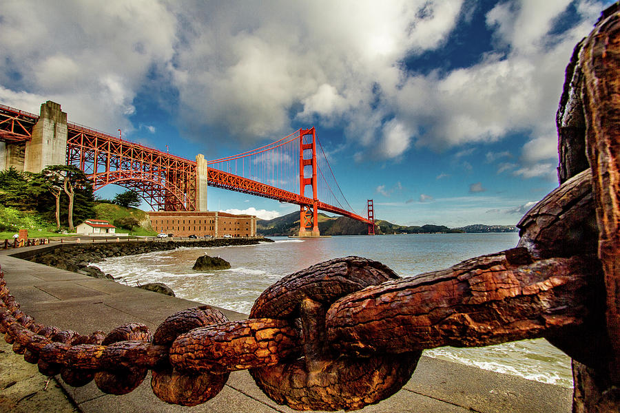 Golden Gate Bridge Photograph - Golden Gate Bridge and Ft Point by Bill Gallagher
