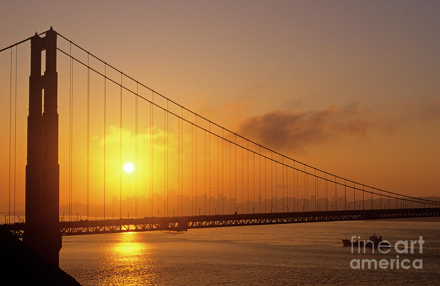 Golden Gate Bridge at Sunrise  Photograph by Jim Corwin
