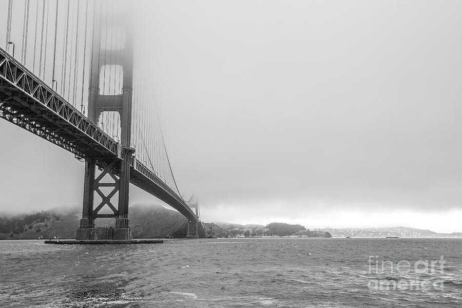 Golden Gate Bridge black and white Photograph by Benny Marty