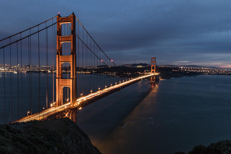 Golden Gate Bridge Blue Hour  Photograph by John McGraw