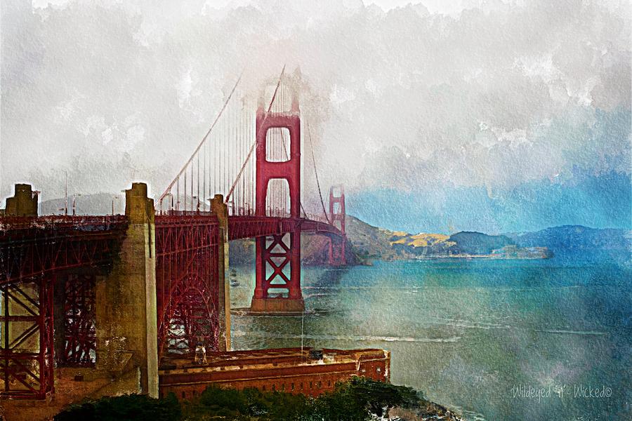 Golden Gate Bridge  Digital Art by Brenda Wilcox aka Wildeyed n Wicked