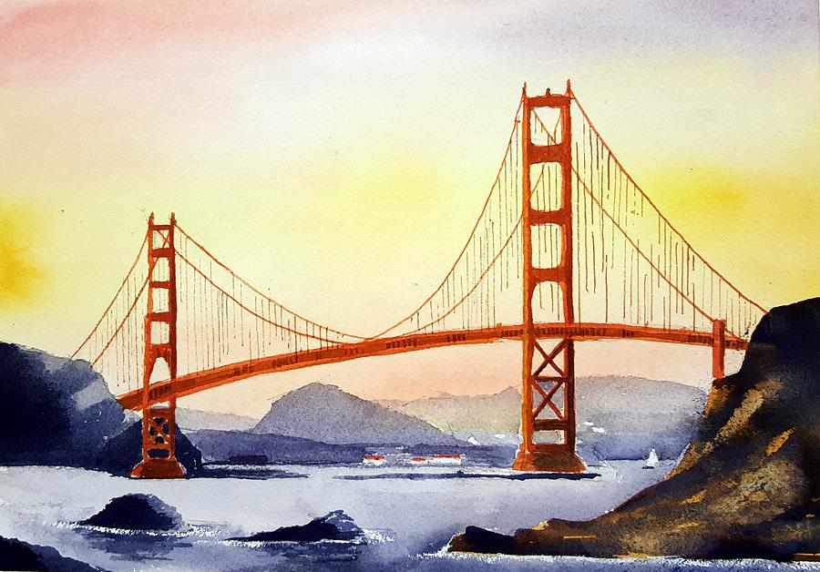 Golden Gate Bridge Painting by Bruce Holder