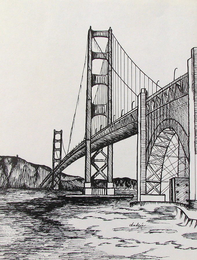 golden gate bridge tattoo drawing