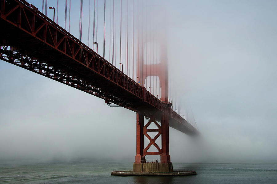 Golden Gate Bridge fog 2 Photograph by Stephen Holst