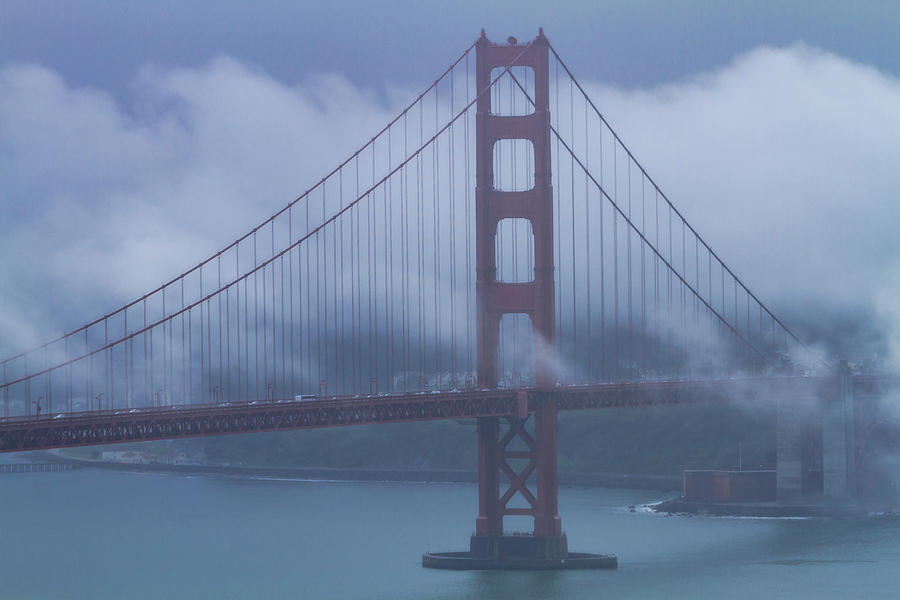 Golden Gate Bridge Fogged In Photograph by Teri Virbickis