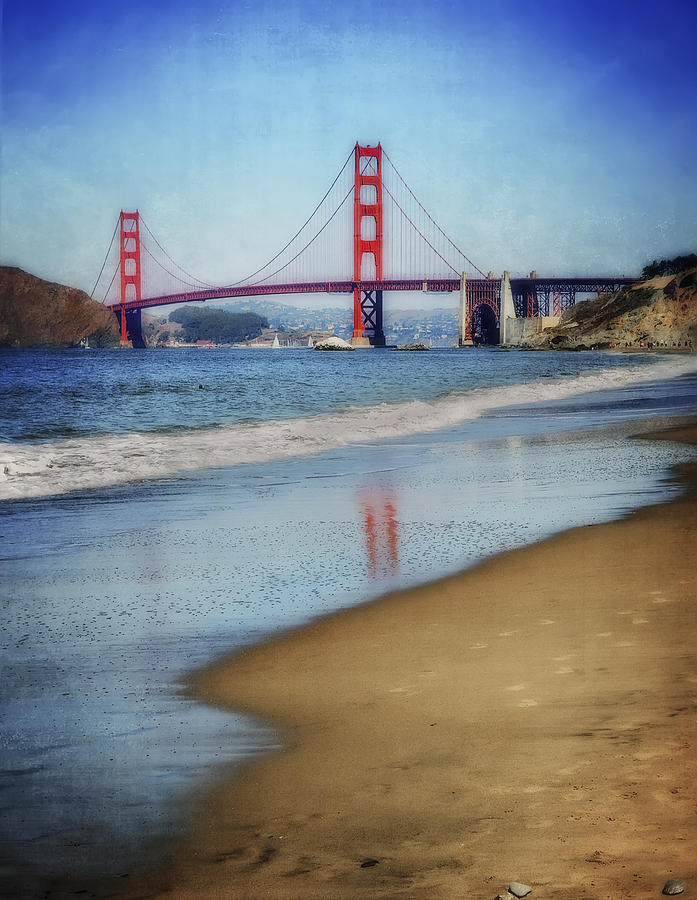 Golden Gate Bridge from Baker Beach - San Francisco Photograph by Jennifer Rondinelli Reilly - Fine Art Photography