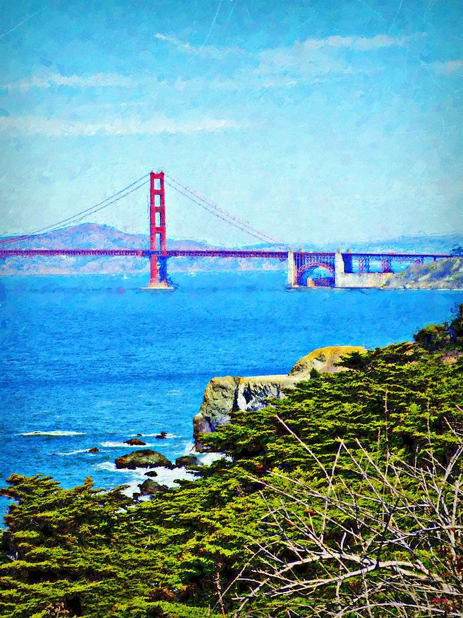Golden Gate Bridge From The Coastal Trail Mixed Media by Glenn McCarthy Art and Photography