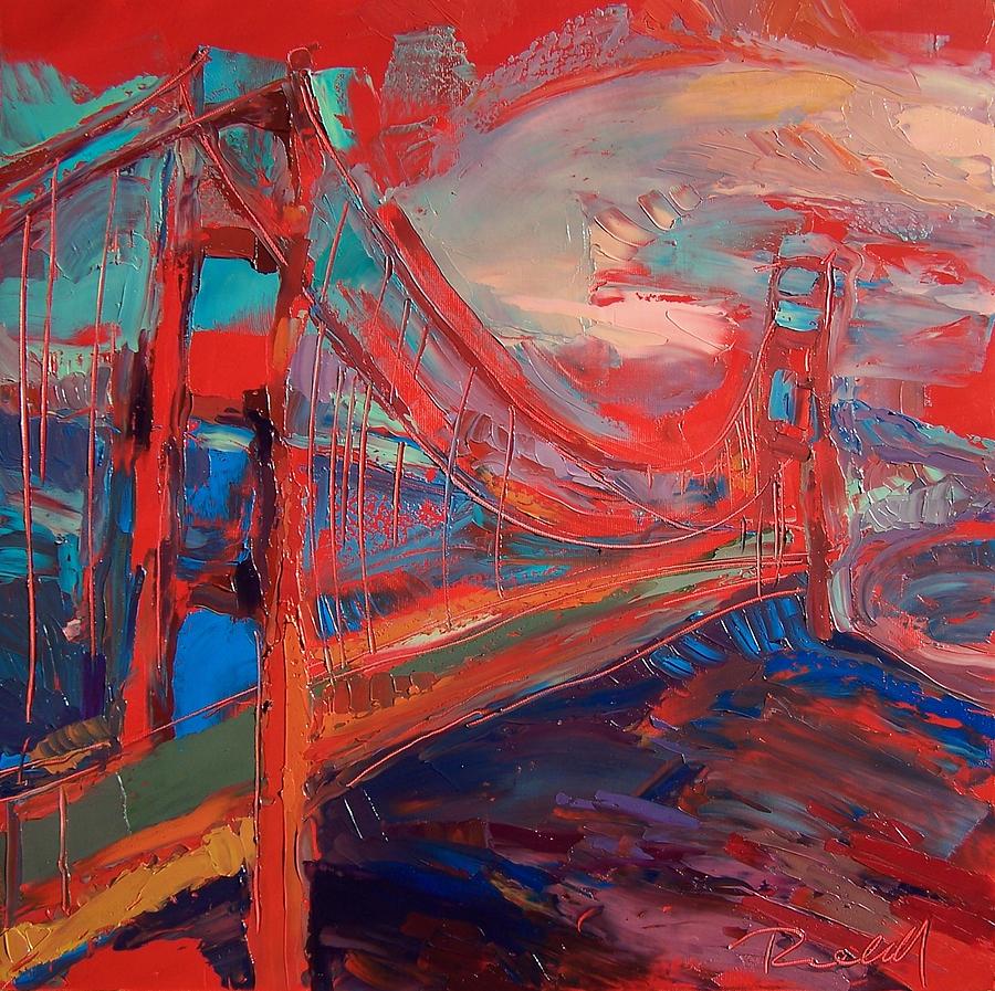 Golden Gate Bridge Painting By Roland Oil Painting - Pixels