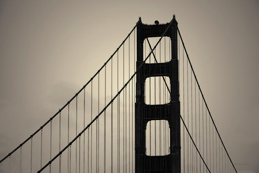 Golden Gate Bridge I Toned Photograph by David Gordon