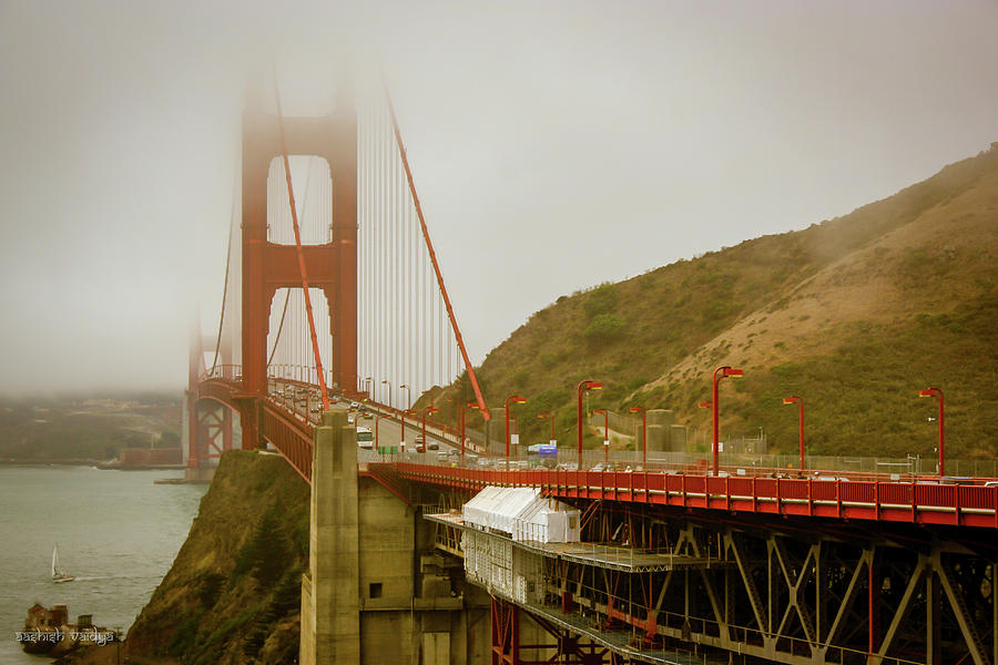Golden Gate Bridge in Fog Photograph by Aashish Vaidya