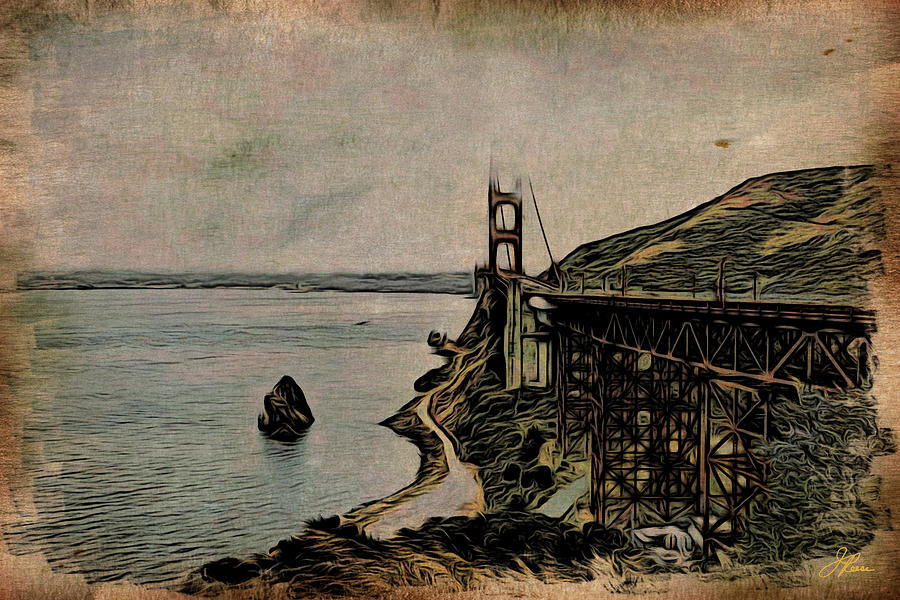Golden Gate Bridge Painting by Joan Reese