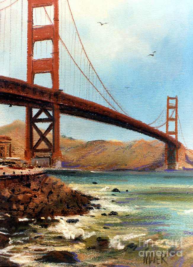 Golden Gate Bridge Looking North Painting by Donald Maier