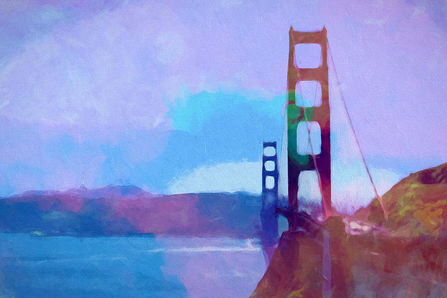 Golden Gate Bridge Painting by Lutz Baar