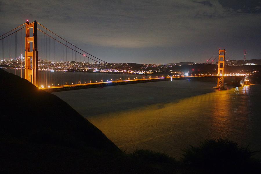 Golden Gate Bridge Night View Photograph by Dan Twomey