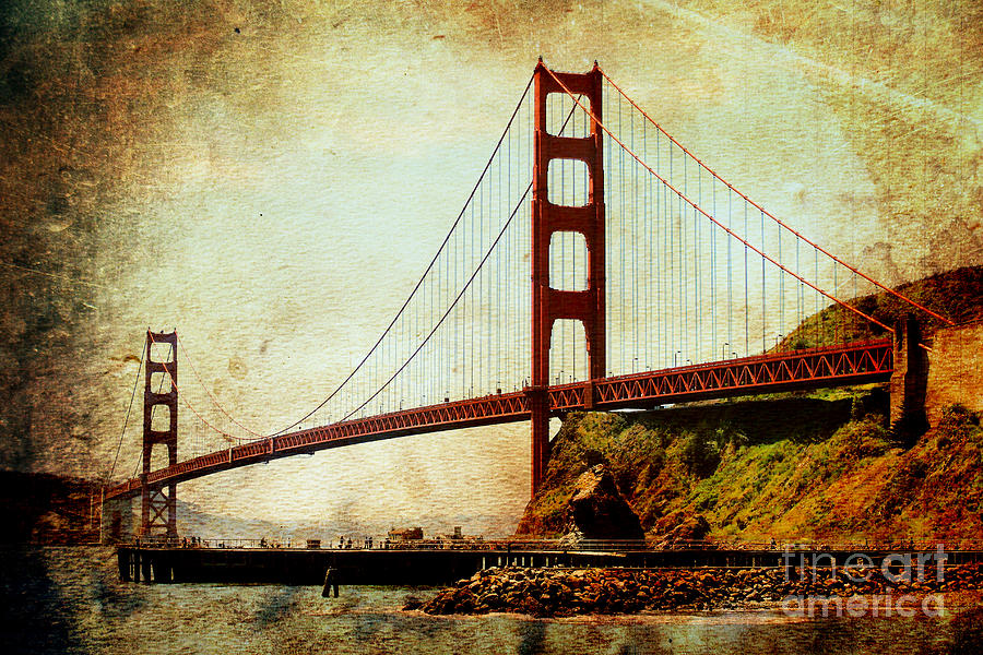 Golden Gate Bridge . Photoart Photograph by Wingsdomain Art and Photography
