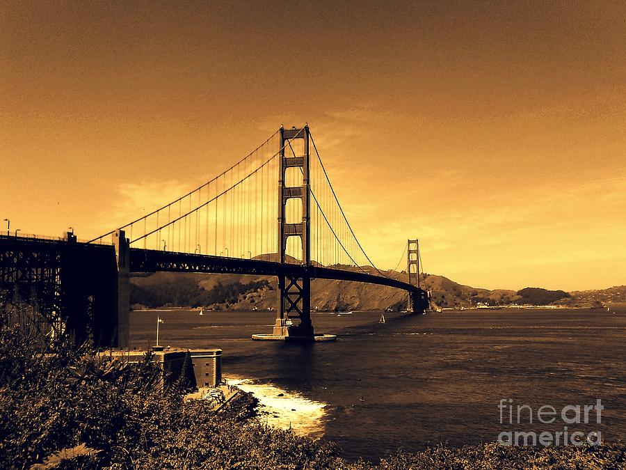Iconic Golden Gate Bridge In San Francisco Photograph by Michael Hoard