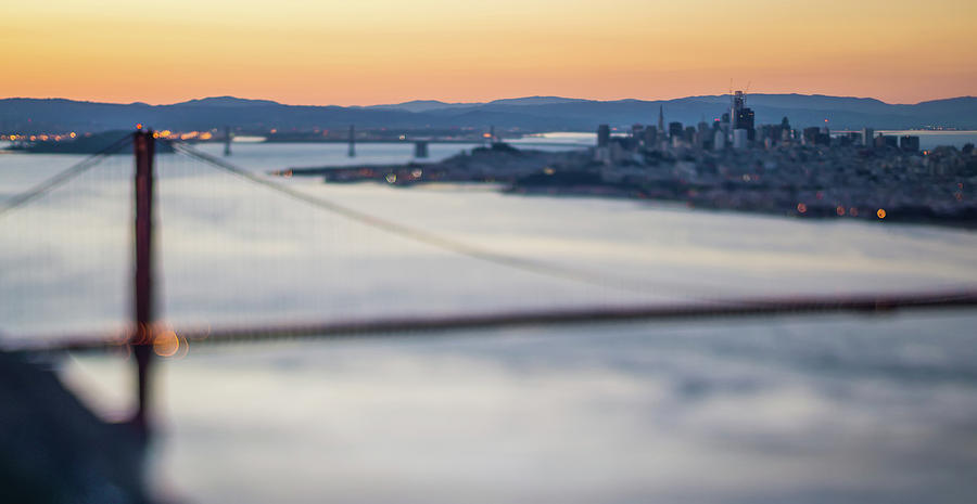 Golden Gate Bridge San Francisco California West Coast Sunrise Photograph by Alex Grichenko