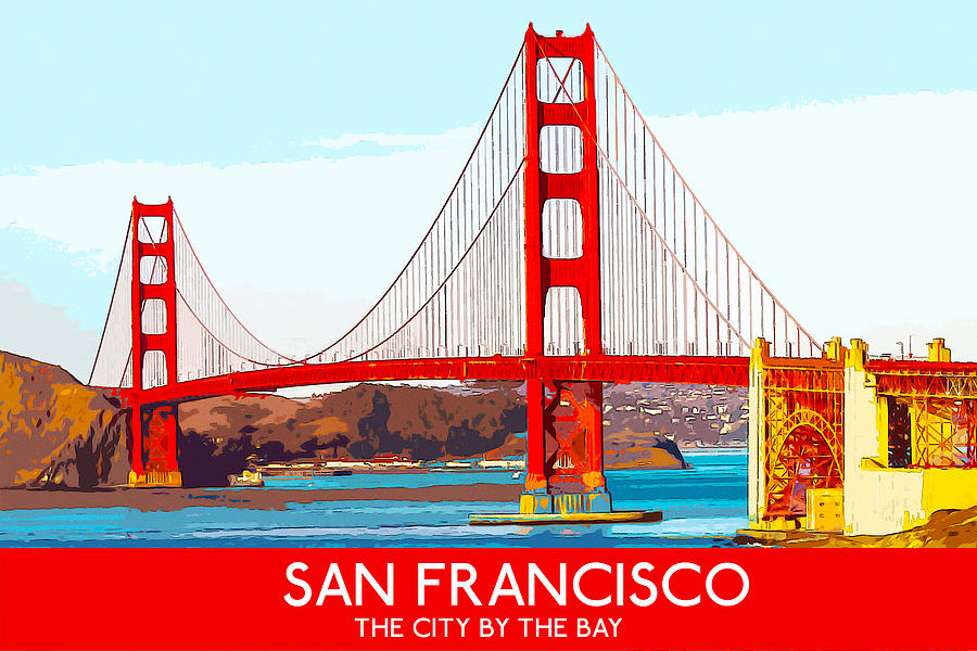 Golden Gate Bridge San Francisco The City By The Bay Digital Art by Anthony Murphy