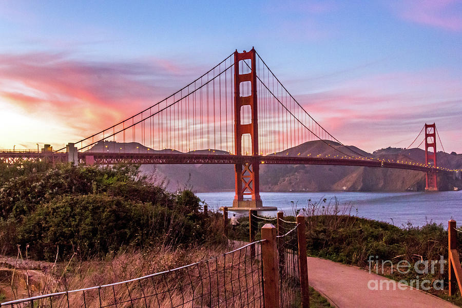 Golden Gate Bridge Sunset Photograph by Kate Brown
