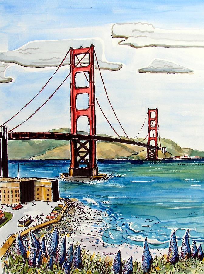 Golden Gate Bridge Painting by Terry Banderas
