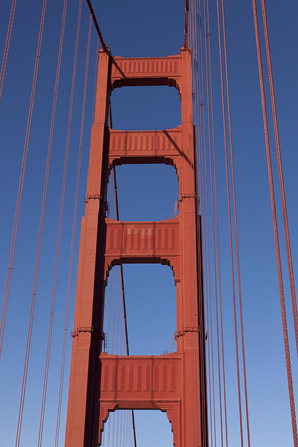 San Francisco Photograph - Golden Gate Bridge Tower by Garry Gay